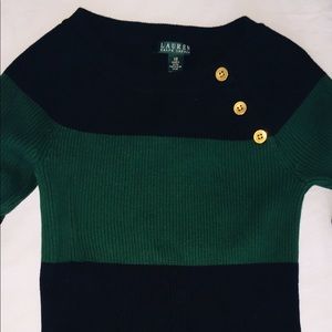 Ralph Lauren Color Block Crew Neck Sweater